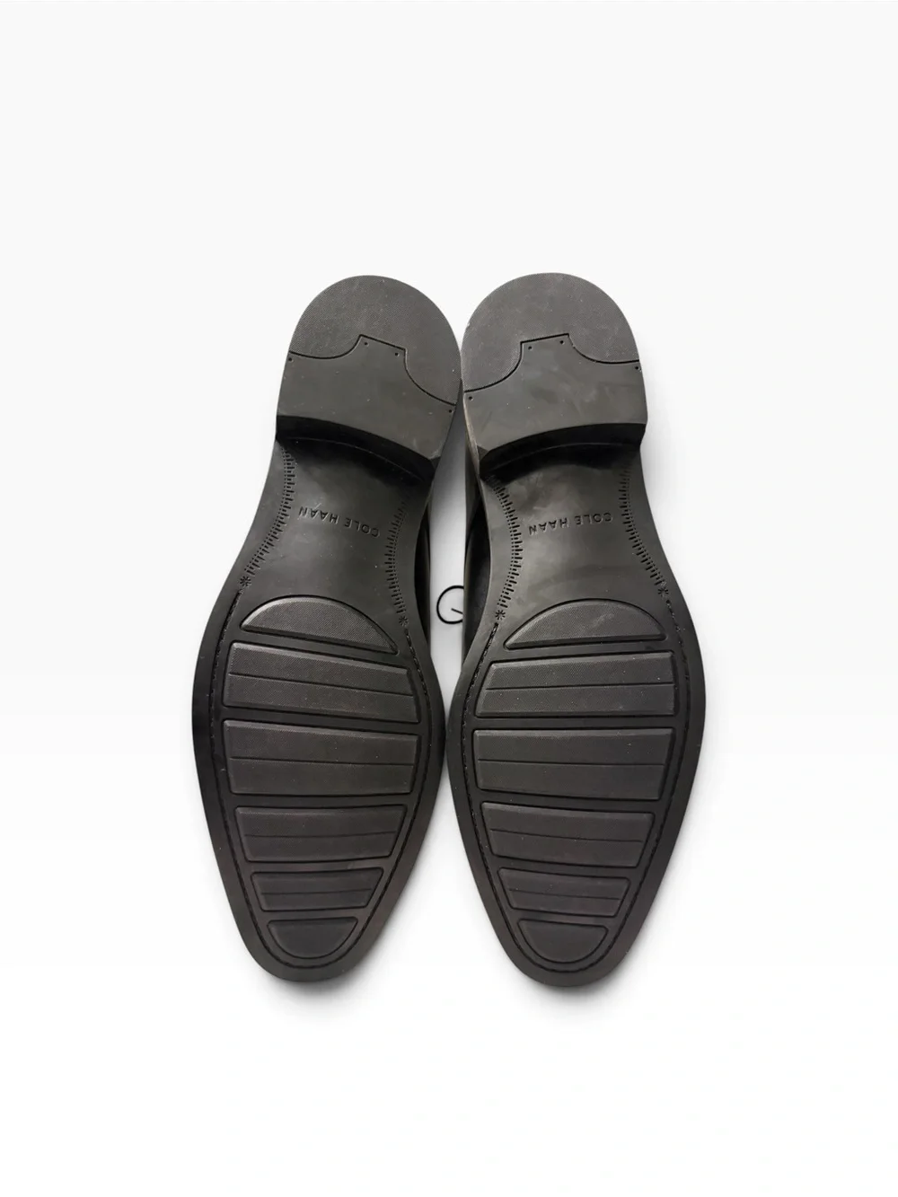 Cole Haan Black Leather Cap-Toe Derby Shoes, like new, SZ12